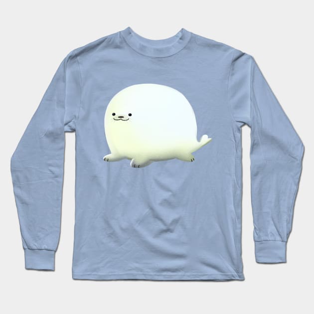 rotund baby seal Long Sleeve T-Shirt by evumango